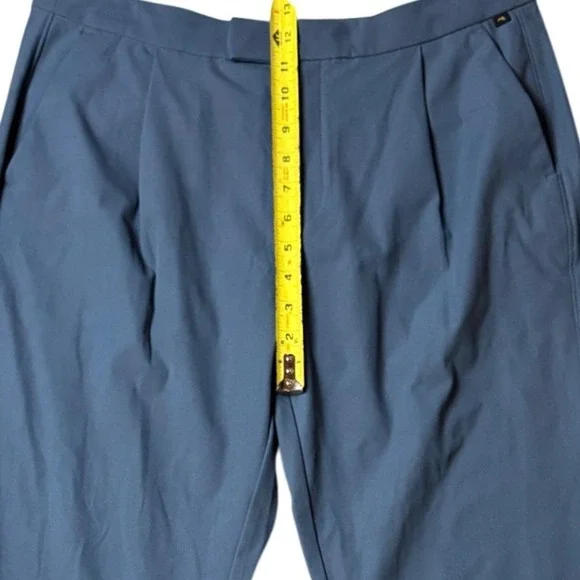 Tracksmith Mens Running Pants Slate Blue Pleated Tapered Track Trousers Large - Picture 5 of 15